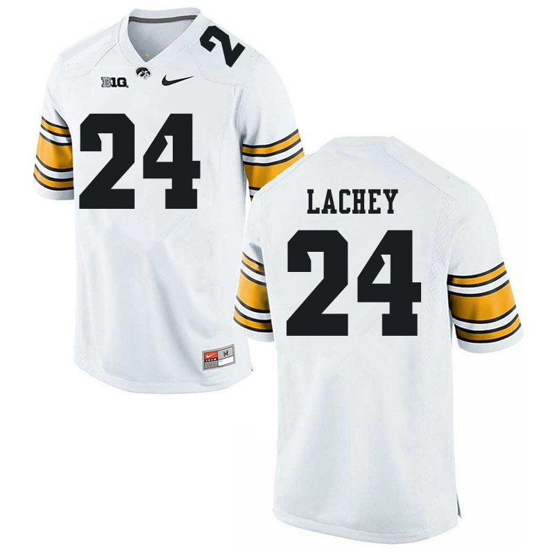 Men #24 Luke Lachey Iowa Hawkeyes College Football Jerseys Sale-White - Click Image to Close
